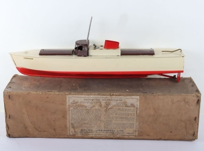 Rare boxed SM1090 Mamod for Malins (Engineers Ltd) &lsquo;Conqueror&rsquo; model electric Yacht/Boat - 5