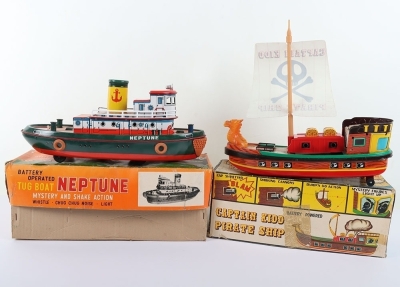 A Masudaya Modern Toys (Japan) Tinplate battery-operated Tug Boat Neptune - 2