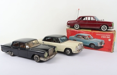 Three Japanese Mercedes Benz Tinplate Cars - 2