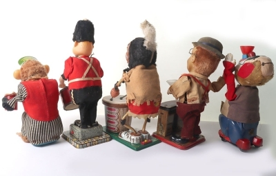Five Japanese Battery Operated Tinplate Novelty Toys - 2