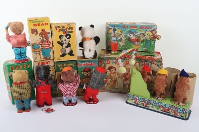 Eight Japanese Mechanical Clockwork Boxed Tinplate Toys - 2