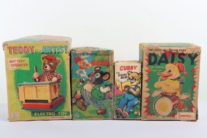 Four Boxed Japanese Tinplate Novelty Toys