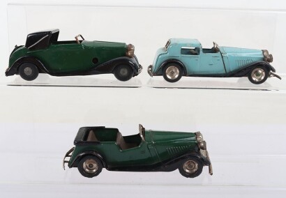 Three Tri-ang Minic motor cars