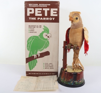 Marx Toys Japan Battery Operated Transistorized Pete The Parrot