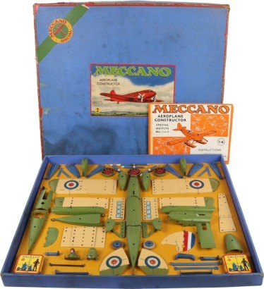 Rare boxed Meccano No.2 Special Aeroplane constructors outfit