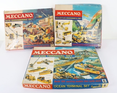 Four Meccano sets, 1960s
