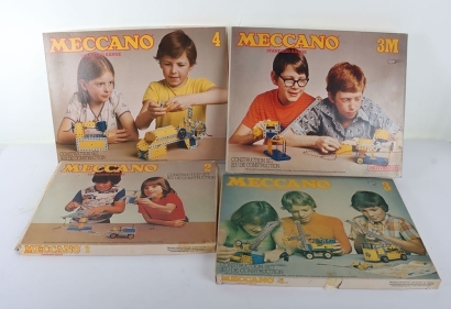 Seven Standard Range Meccano Outfits, 1970s