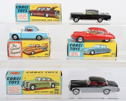 Vintage Corgi Toys four boxed cars