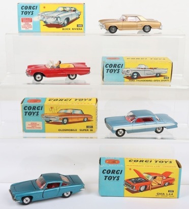 Vintage Corgi Toys four boxed American cars