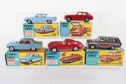 Five Boxed Vintage Corgi Toys Car