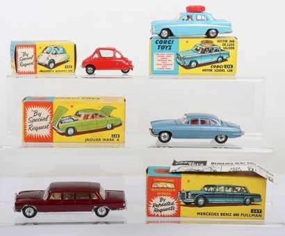 Vintage Corgi Toys four boxed cars