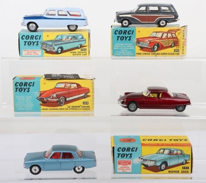 Vintage Corgi Toys four boxed cars