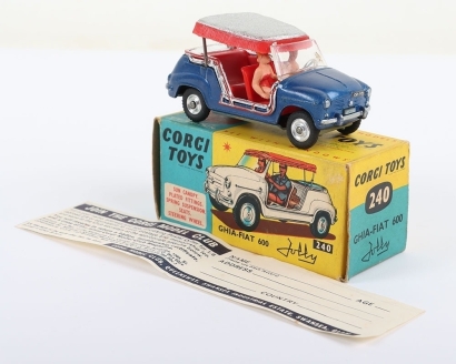 Vintage Corgi Toys 240 Ghia-Fiat 600 Jolly