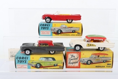 Three Boxed Vintage Corgi Toys Ford Thunderbirds