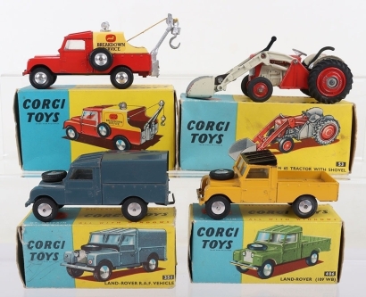 Three Boxed Vintage Corgi Toys Land-Rovers