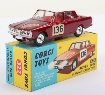 Vintage Corgi Toys 322 322 Rover 2000 In Monte Carlo Trim