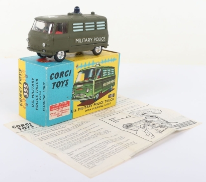 Vintage Corgi Toys boxed 355 U.S Military Police Truck with flashing light