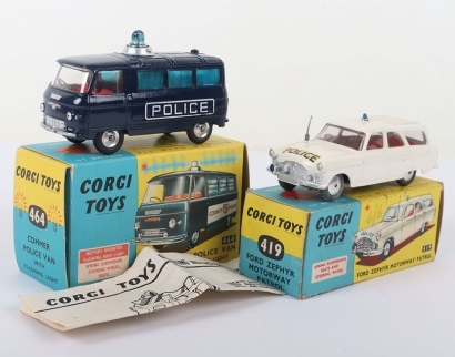 Two Vintage Corgi Toys boxed Police vehicles