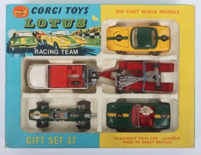 Vintage Corgi Toys boxed GS37 Lotus Racing Team