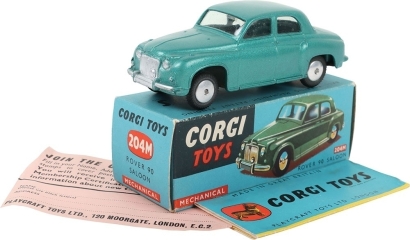 Vintage Corgi Toys 204M Rover 90 Saloon, Scarce metallic green body