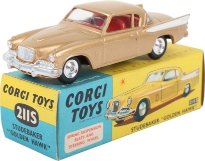 Corgi Toys 211S Studebaker &ldquo;Golden Hawk&rdquo; metallic gold body