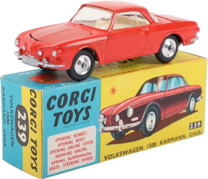 Vintage Corgi Toys 239 Volkswagen 1500 Karmann Ghia