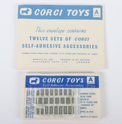 Vintage Corgi Toys Trade Pack of Twelve Sets of Corgi Self Adhesive Accessories A Packs