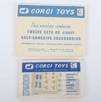Vintage Corgi Toys Trade Pack of Twelve Sets of Corgi Self Adhesive Accessories C Packs