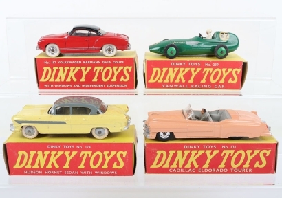 Dinky Toys four boxed cars