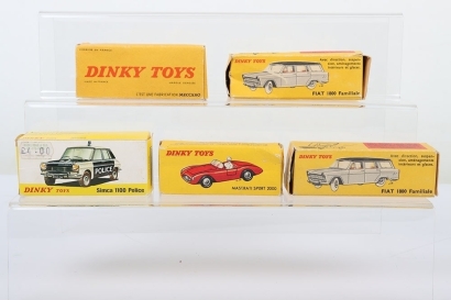 Five French Dinky Empty boxes