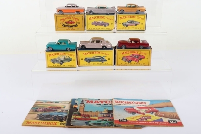 Six Boxed Matchbox Lesney Regular Wheel model Cars