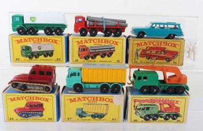 Six Boxed Matchbox Lesney Regular Wheel models