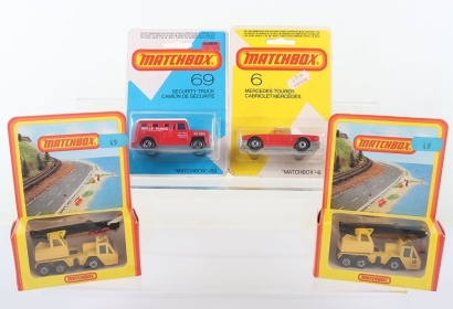 Two Matchbox Superfast German Issue MB-49C Crane Trucks
