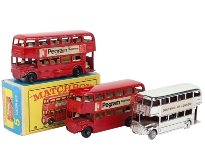 Rare Matchbox Lesney Regular Wheels 5d London Bus Pegram Shopfitters