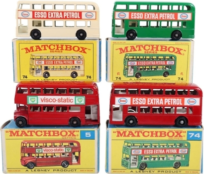 Four Matchbox Lesney Regular Wheel Buses