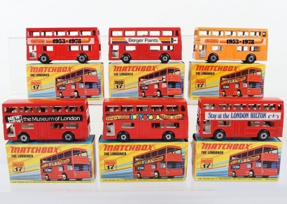 Six Matchbox Superfast 17b The Londoner Buses including Stay at the London Hilton