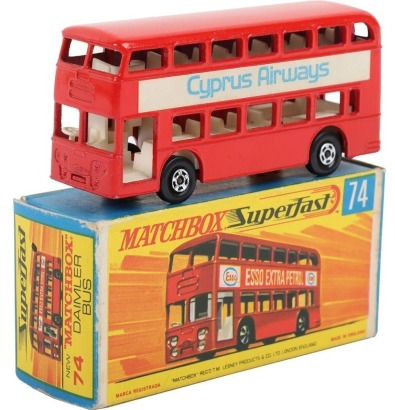 Rare Matchbox Superfast 74A Daimler Bus &lsquo;Cyprus Airways&rsquo; Promotional Model