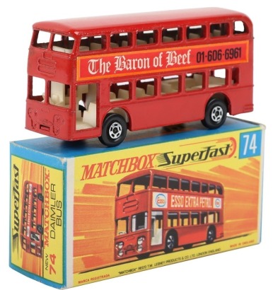 Matchbox Superfast 74A Daimler Bus &lsquo;The Baron of Beef&rsquo; Promotional Model