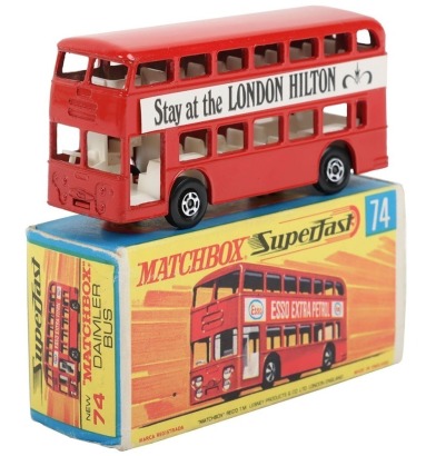 Matchbox Superfast 74A Daimler Bus &lsquo;Stay at the London Hilton&rsquo; Promotional Model