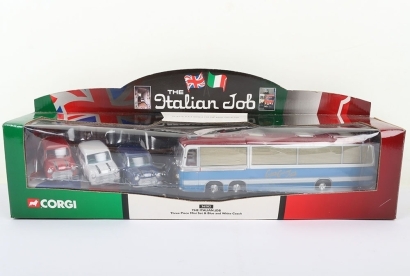 Corgi The Italian Job Three Piece Mini Set & Bedford Val Coach