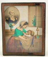 A Mother and Child sand toy automata by Gerard Camagni, French circa 1860,