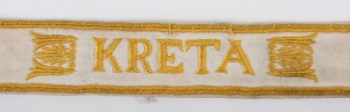 WW2 German Luftwaffe Kreta Campaign Cuff Title