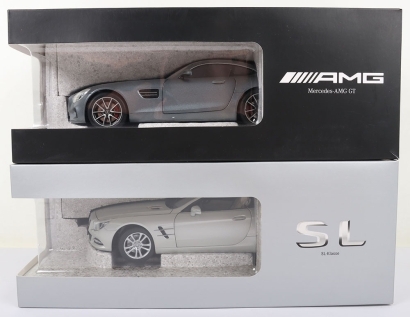 Two Boxed Norev Mercedes Benz 1:18 scale models