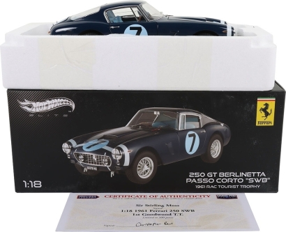 Hot Wheels Elite Ferrari 250GT Berlinetta Sir Sterling Moss Signed