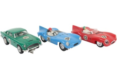 Three Vintage 1/32nd slot cars