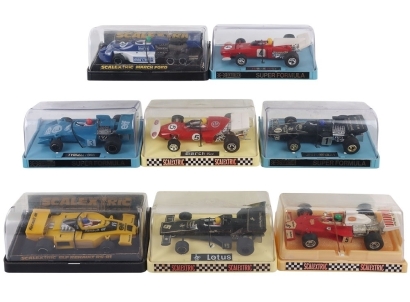 Eight Boxed 1970&rsquo;s Vintage Scalextric Formula 1 Racing Cars