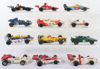 Twelve Unboxed Formula 1 Slot Cars