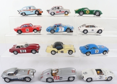 Twelve Unboxed Rally Slot Cars
