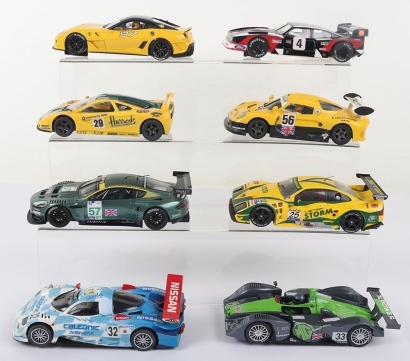 Eight Unboxed Slot Cars