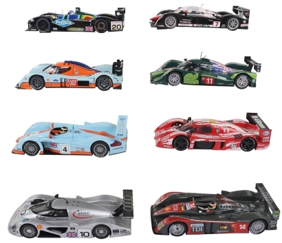 Eight Unboxed Le Mans Slot Cars